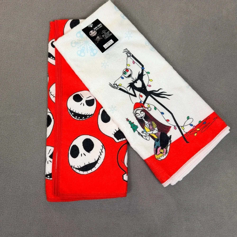 Disney Nightmare Before Christmas Set of 2 Hand Towels/ Kitchen/Bath- NWT